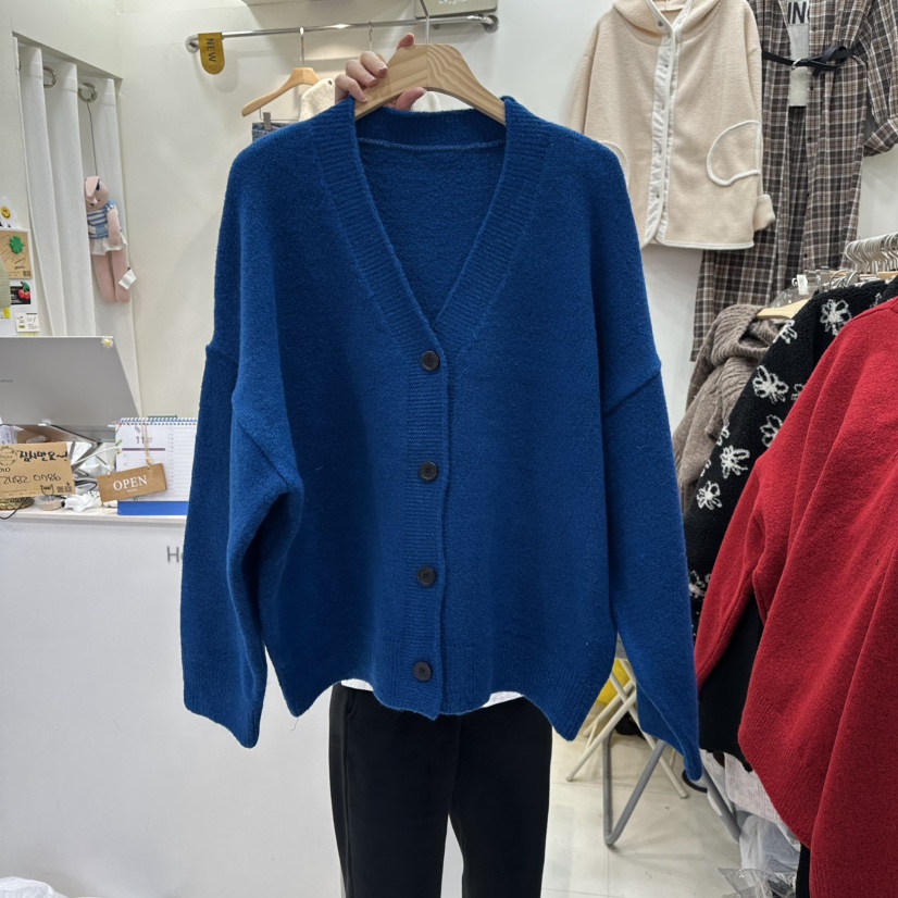 HOJAE東大門㊣直郵女士新款職業真品推薦25秋冬人氣針織衫開衫MID-LEVEL JUMP針織衫圖色3