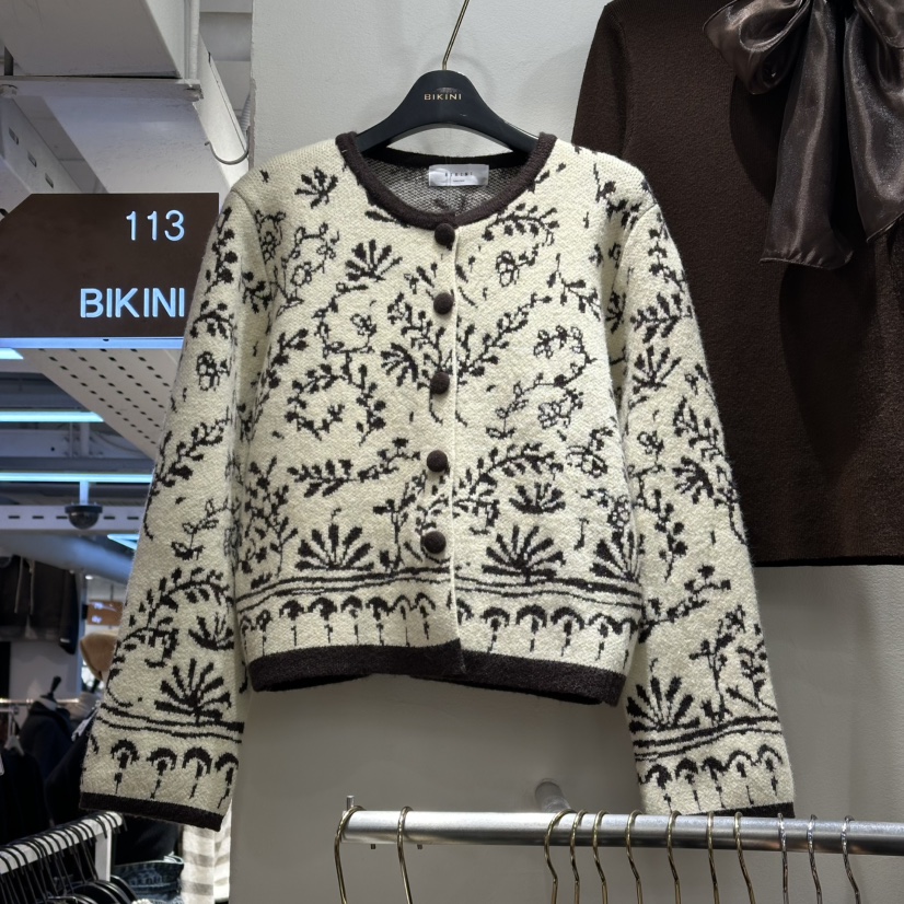 BIKINI東大門㊣代購女士新款休閑推薦25秋冬熱賣人氣真品毛衣BIKINI毛衣圖色1