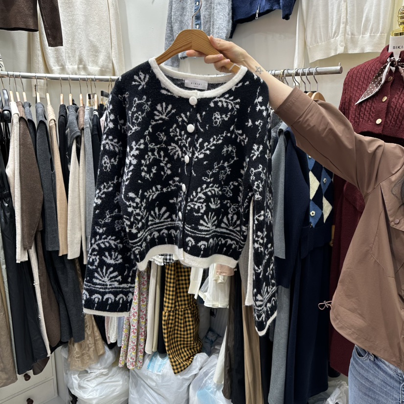 BIKINI東大門㊣代購女士新款休閑推薦25秋冬熱賣人氣真品毛衣BIKINI毛衣圖色2
