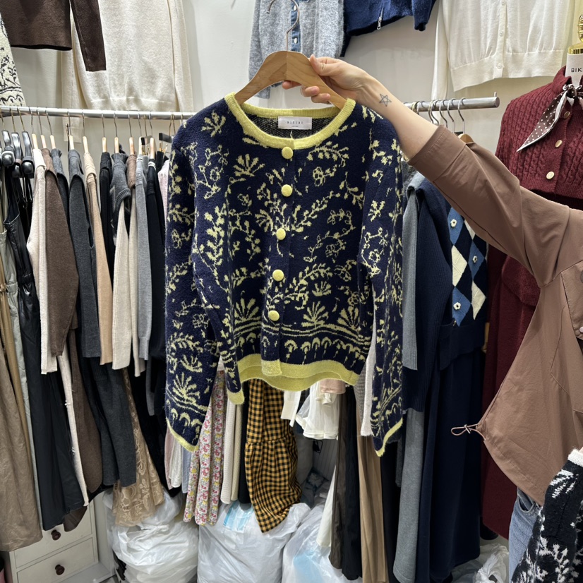 BIKINI東大門㊣代購女士新款休閑推薦25秋冬熱賣人氣真品毛衣BIKINI毛衣圖色3