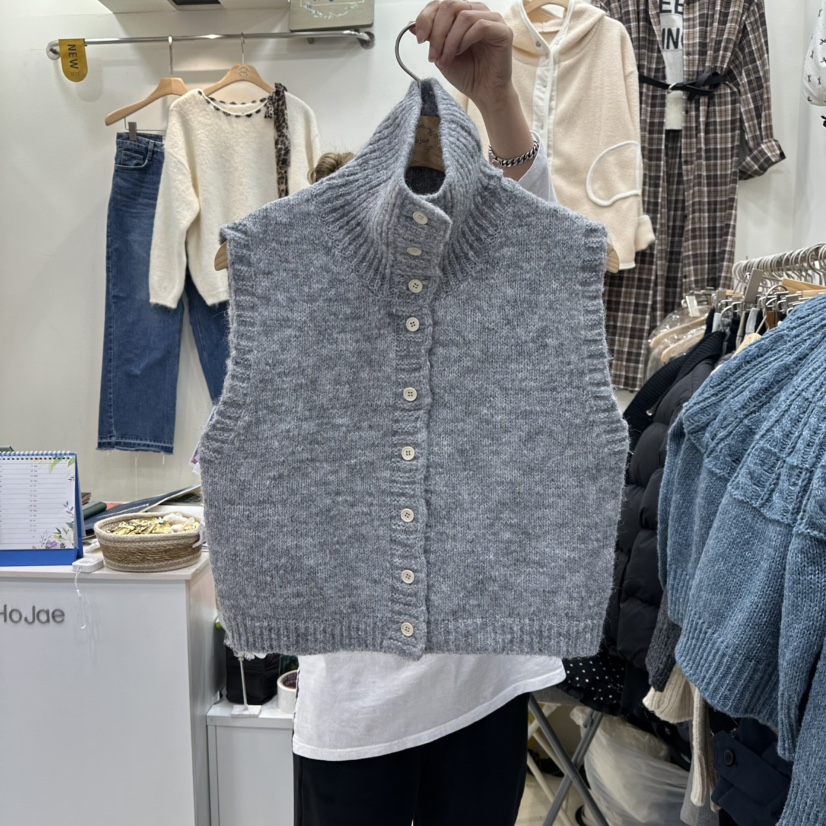 HOJAE韓國代購㊣女士新款人氣時尚推薦25秋冬熱賣真品職業馬甲MID-LEVEL JUMP馬甲圖色1