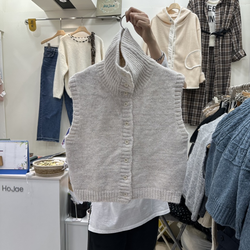 HOJAE韓國代購㊣女士新款人氣時尚推薦25秋冬熱賣真品職業馬甲MID-LEVEL JUMP馬甲圖色2