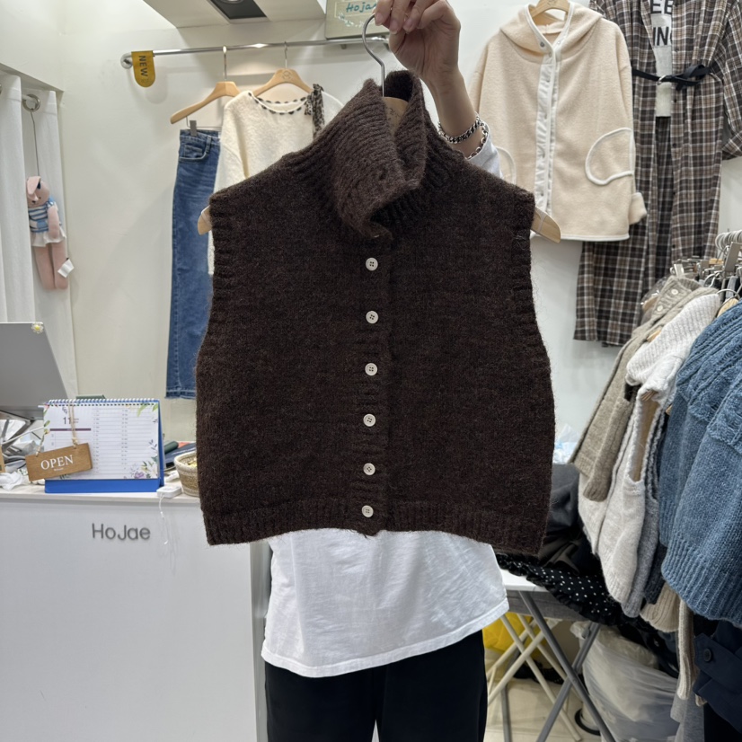 HOJAE韓國代購㊣女士新款人氣時尚推薦25秋冬熱賣真品職業馬甲MID-LEVEL JUMP馬甲圖色4