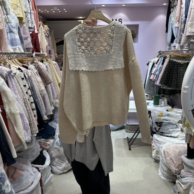 MS韓國直郵㊣女裝新品熱賣休閑25秋冬推薦真品職業人氣毛衣MS毛衣