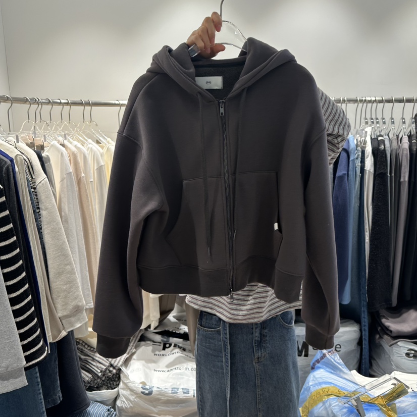 STORIES東大門㊣實拍女士新款休閑25秋冬真品熱賣夾克加絨保暖STORIES夾克圖色2棕色