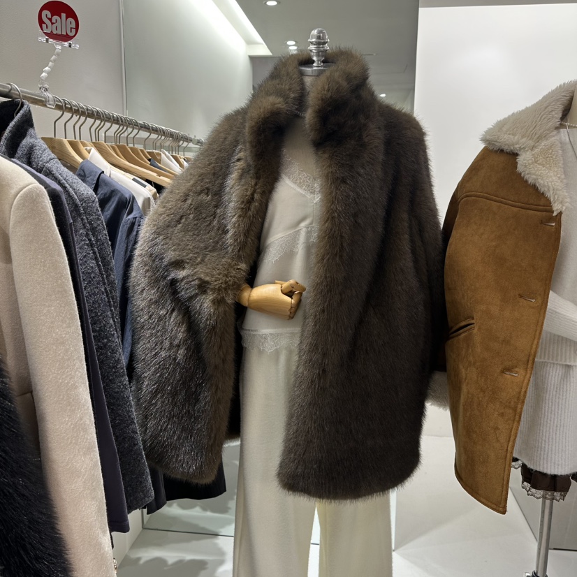 AHOY東大門㊣直郵女士新款職業人氣休閑熱賣時尚短款大衣毛絨AHOY短款大衣圖色2