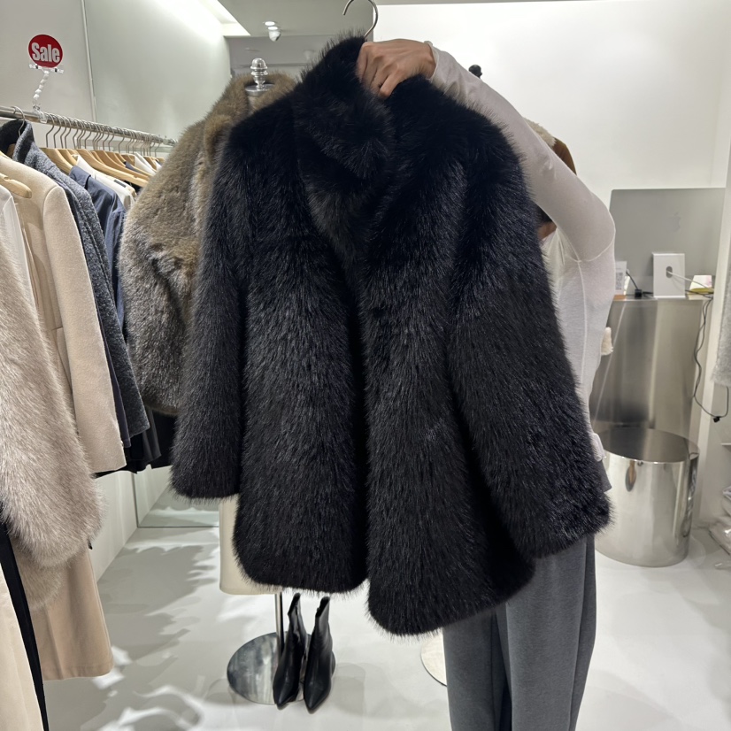 AHOY東大門㊣直郵女士新款職業人氣休閑熱賣時尚短款大衣毛絨AHOY短款大衣圖色3