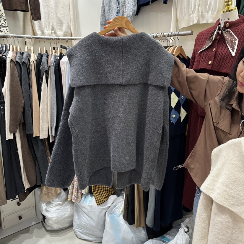 BIKINI東大門㊣直郵女士新品職業25秋冬人氣熱賣時尚短款大衣BIKINI短款大衣