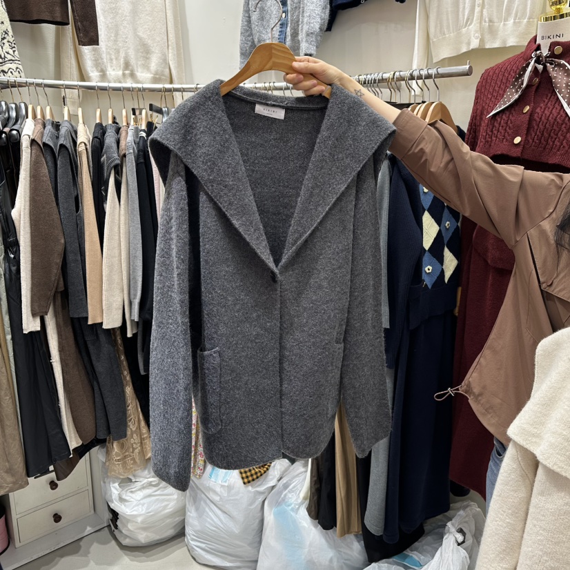 BIKINI東大門㊣直郵女士新品職業25秋冬人氣熱賣時尚短款大衣BIKINI短款大衣圖色3