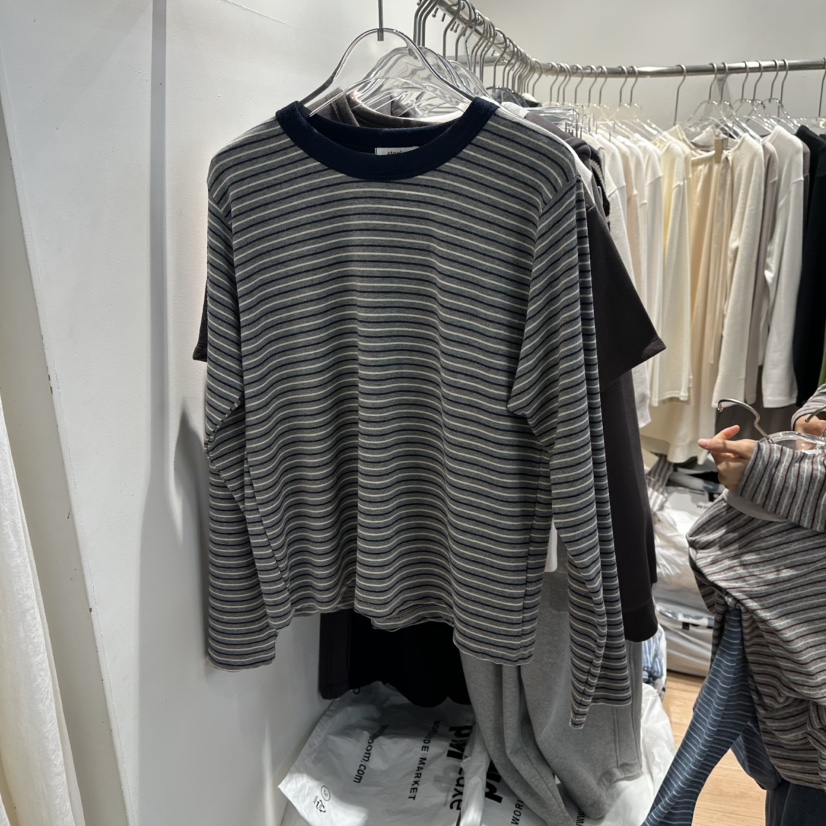 STORIES韓國代購㊣女裝新款休閑人氣熱賣推薦時尚職業長袖T恤STORIES長袖T恤圖色3