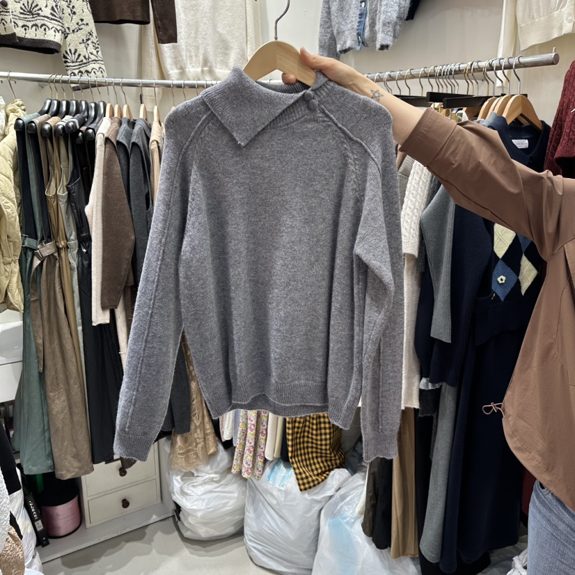 BIKINI韓國直郵㊣女裝新品時尚25秋冬休閑熱賣人氣真品針織衫BIKINI針織衫圖色3