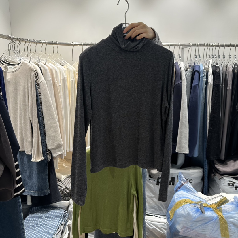 STORIES東大門㊣代購女士新品人氣職業時尚真品熱賣長袖T恤STORIES長袖T恤圖色4墨色