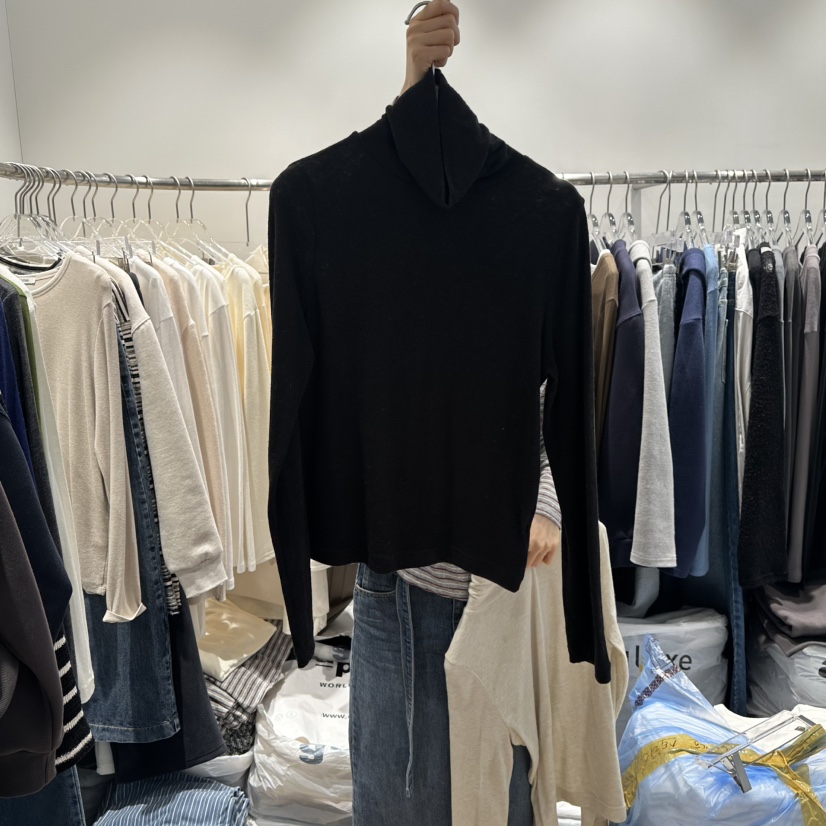 STORIES東大門㊣代購女士新品人氣職業時尚真品熱賣長袖T恤STORIES長袖T恤圖色5黑色