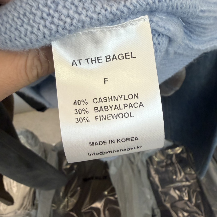 AT THE BAGEL東大門㊣代購女裝新品25秋冬休閑人氣針織衫AT THE BAGEL針織衫