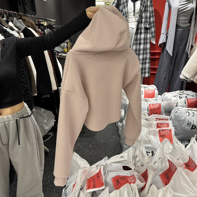 RARE CLOSET東大門㊣直郵女士新品真品時尚夾克連帽拉鏈衫RARE CLOSET夾克