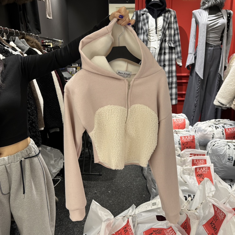 RARE CLOSET東大門㊣直郵女士新品真品時尚夾克連帽拉鏈衫RARE CLOSET夾克圖色1