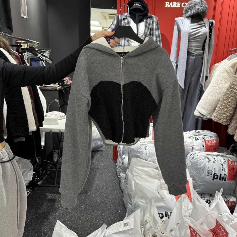 RARE CLOSET東大門㊣直郵女士新品真品時尚夾克連帽拉鏈衫RARE CLOSET夾克圖色2