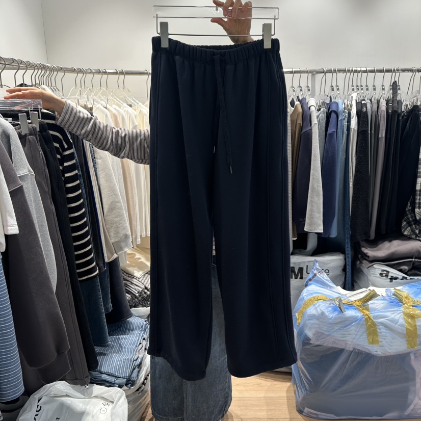 STORIES東大門㊣直郵女士新品休閑熱賣職業推薦時尚休閑褲加絨STORIES休閑褲圖色4深藍色