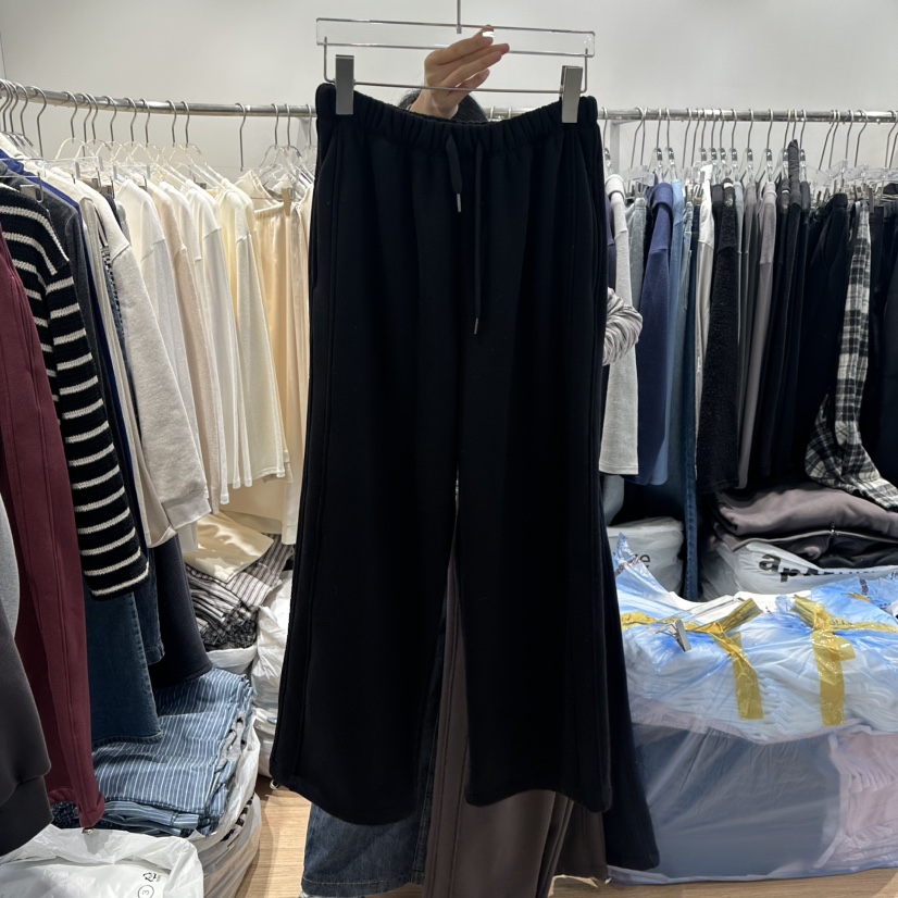 STORIES東大門㊣直郵女士新品休閑熱賣職業推薦時尚休閑褲加絨STORIES休閑褲圖色5黑色