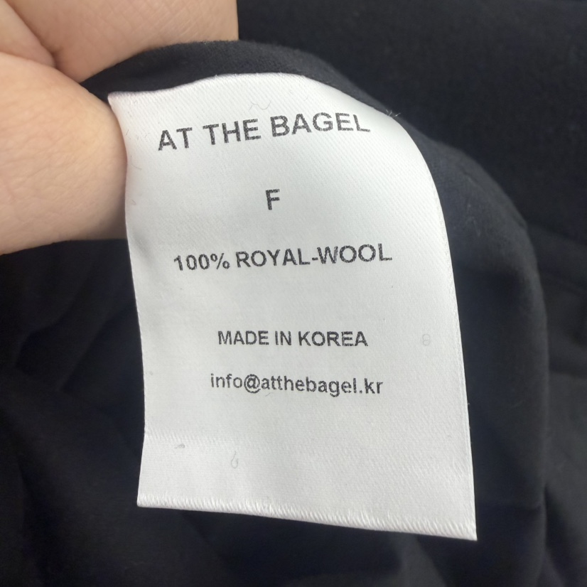 AT THE BAGEL東大門㊣直郵女士新品休閑職業25秋冬中長款大衣AT THE BAGEL中長款大衣