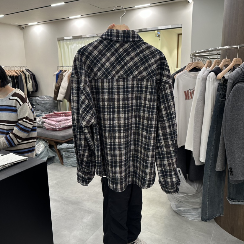 URBANSTORY/REMAKING韓國直郵㊣女裝新款熱賣襯衫蕾絲衫羊毛格紋Remaking/URBANSTORY襯衫/蕾絲衫