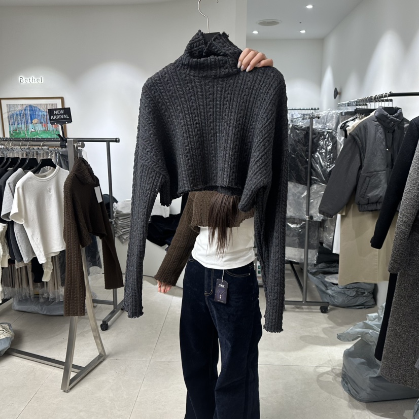 BETHEL東大門㊣直郵女裝新款熱賣25秋冬人氣休閑真品針織衫BETHEL針織衫圖色2