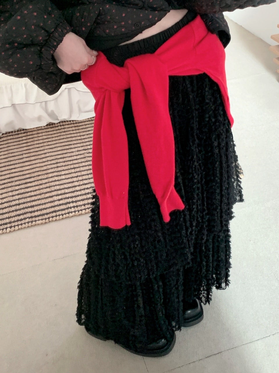 MAISONDEGLORY韓國代購㊣女裝新品休閑25秋冬時尚推薦熱賣長裙MAISON DE GLORY長裙圖色2