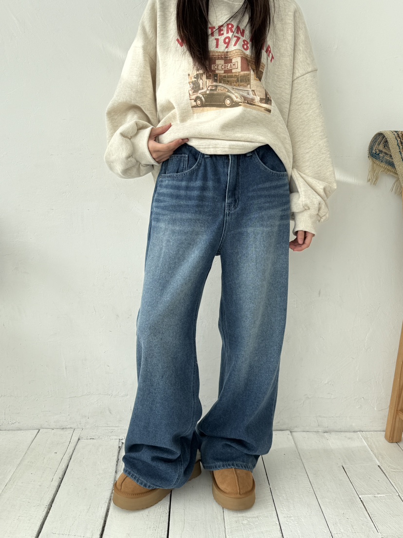 EOMPIT東大門㊣直郵女士新品時尚人氣職業休閑熱賣推薦牛仔褲EOMPIT牛仔褲