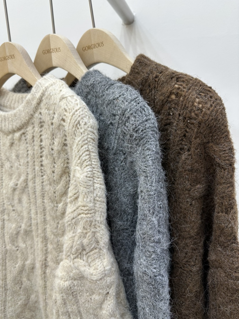 GORGEOUS韓國代購㊣女裝新款推薦熱賣職業休閑針織衫羊毛寬松GORGEOUS針織衫