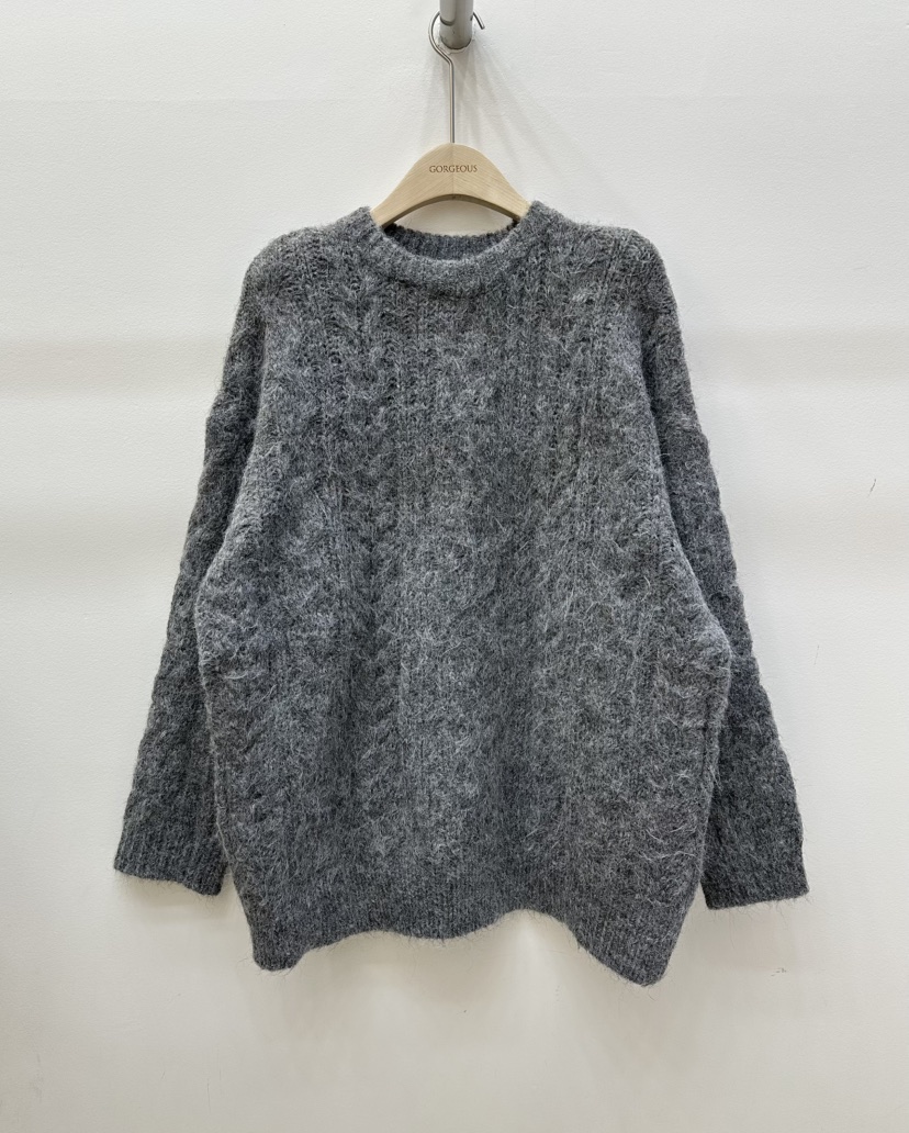 GORGEOUS韓國代購㊣女裝新款推薦熱賣職業休閑針織衫羊毛寬松GORGEOUS針織衫圖色2
