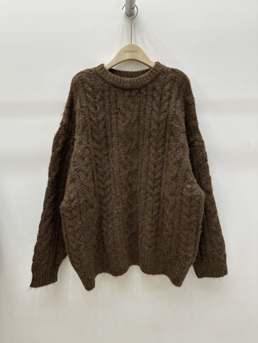 GORGEOUS韓國代購㊣女裝新款推薦熱賣職業休閑針織衫羊毛寬松GORGEOUS針織衫圖色3