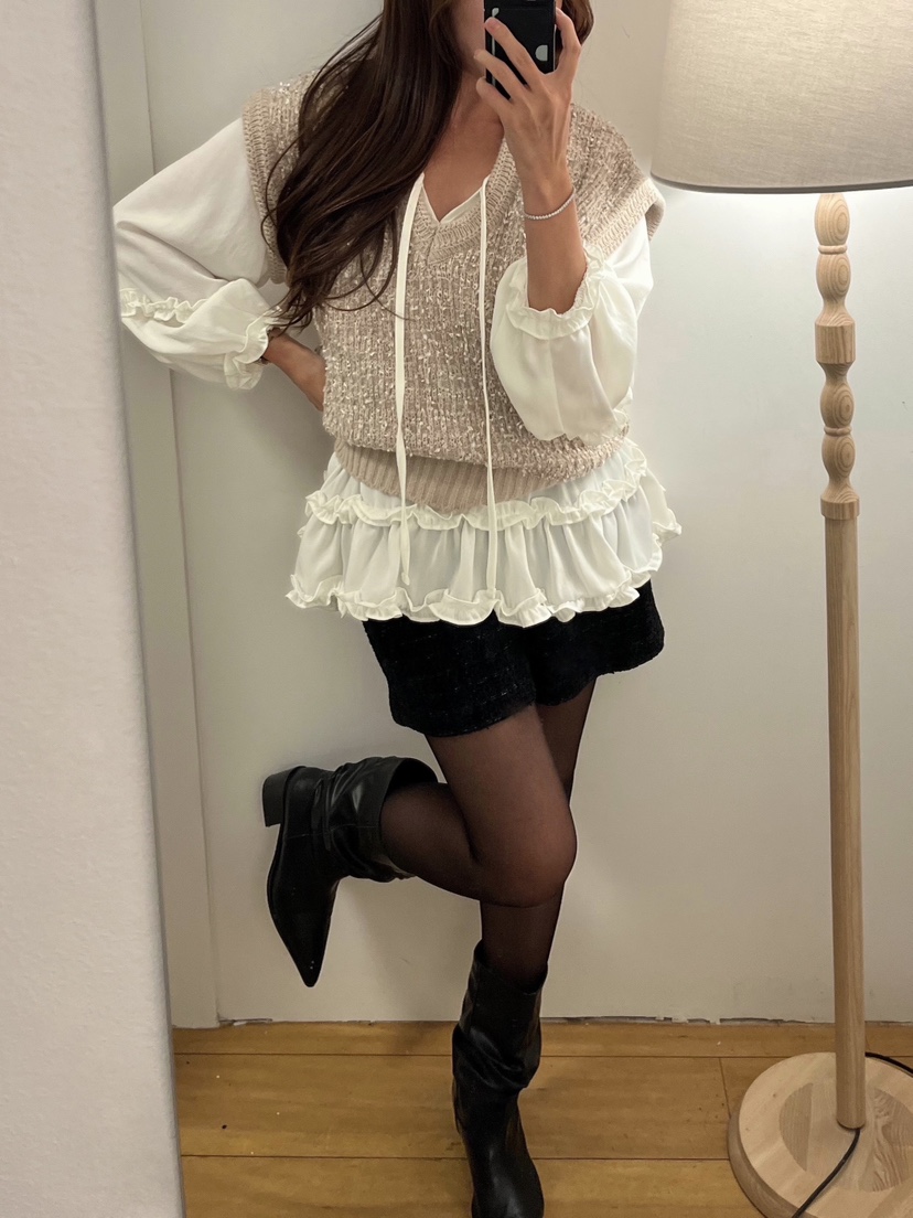 BOLD韓國直郵㊣女士新品時尚人氣25秋冬推薦休閑襯衫蕾絲衫BOLD襯衫/蕾絲衫