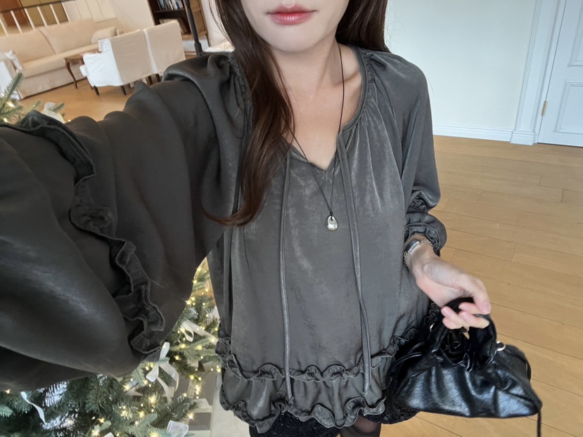 BOLD韓國直郵㊣女士新品時尚人氣25秋冬推薦休閑襯衫蕾絲衫BOLD襯衫/蕾絲衫