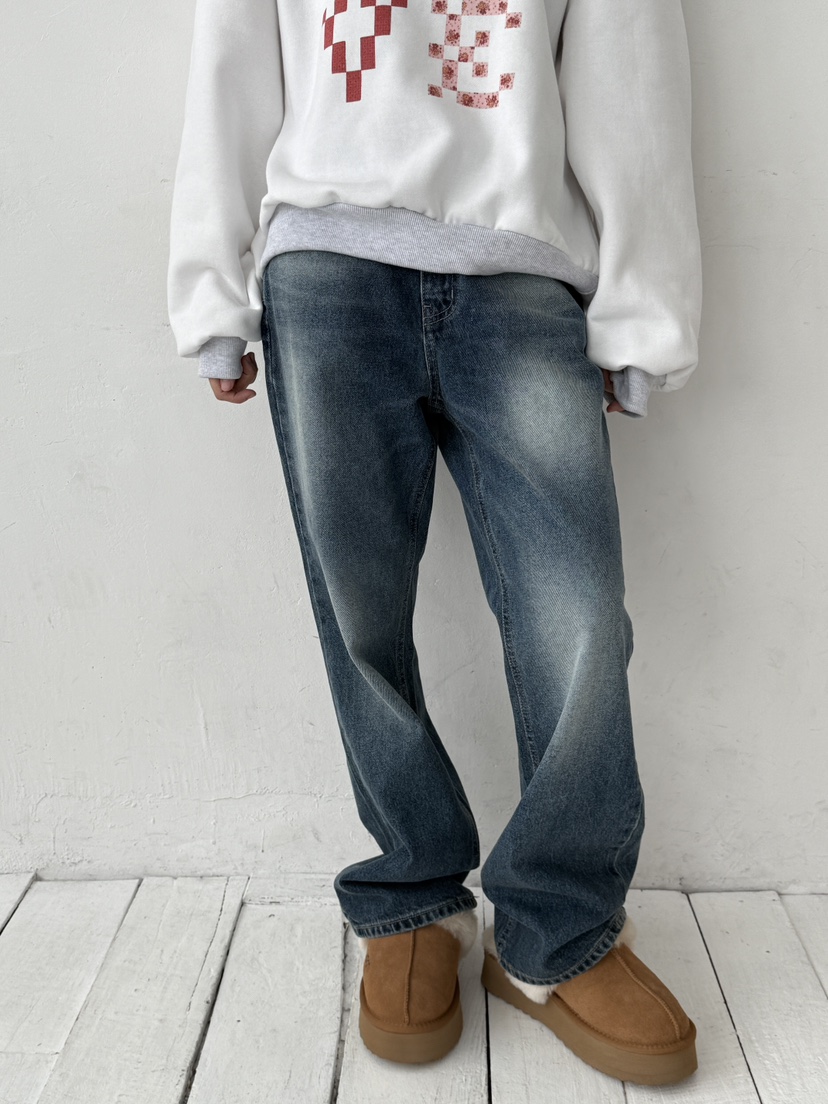 EOMPIT韓國直郵㊣女士新款25秋冬熱賣推薦人氣時尚休閑牛仔褲EOMPIT牛仔褲