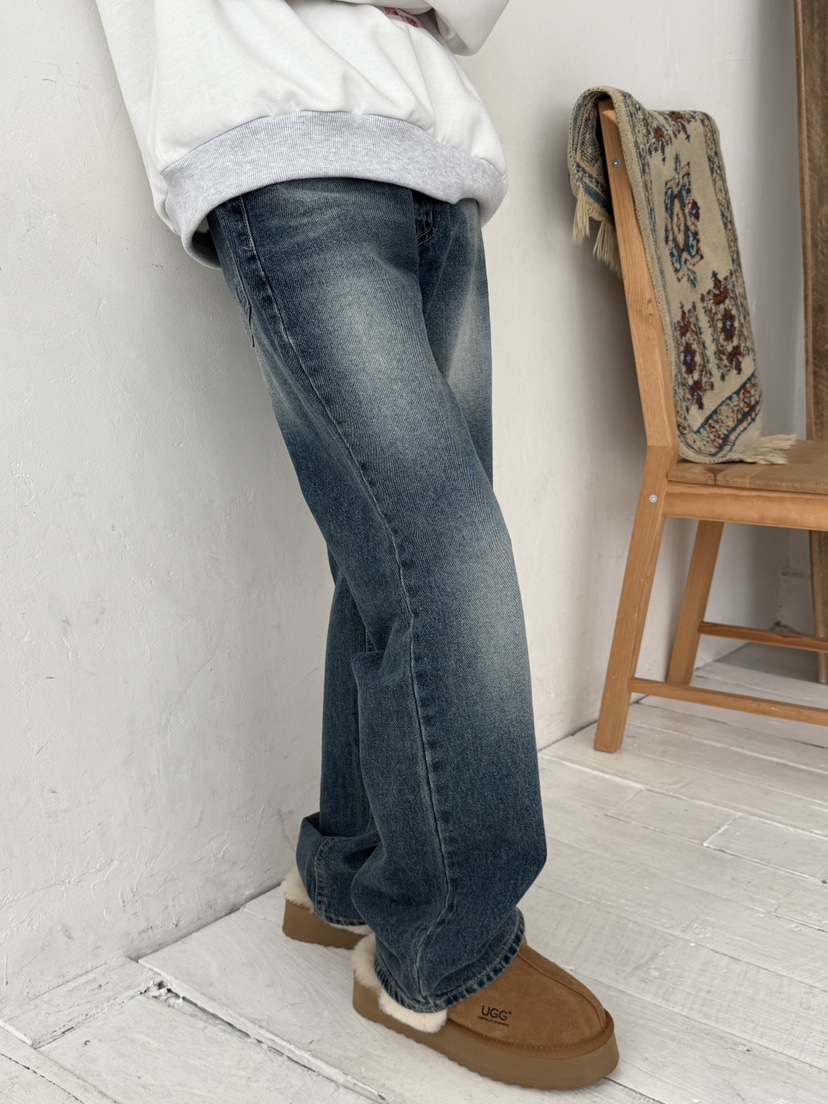 EOMPIT韓國直郵㊣女士新款25秋冬熱賣推薦人氣時尚休閑牛仔褲EOMPIT牛仔褲