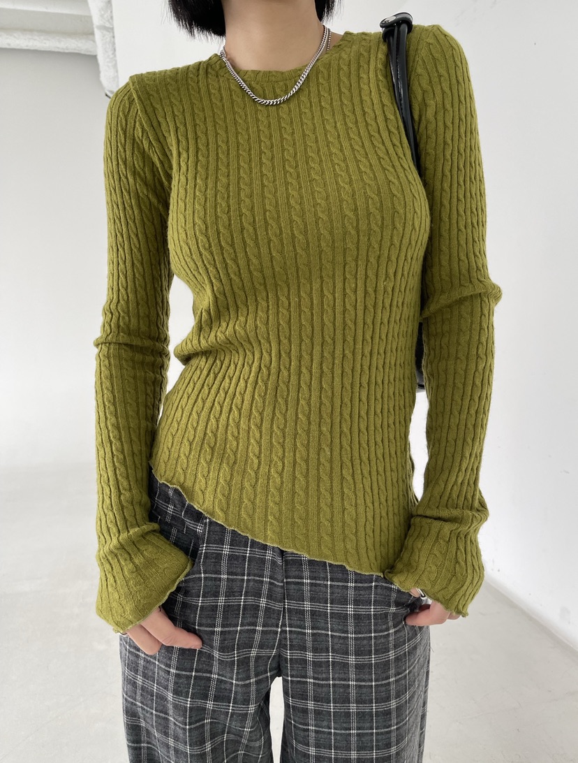 REIZ韓國代購㊣女裝新品時尚推薦熱賣休閑人氣針織衫麻花針織REIZ針織衫