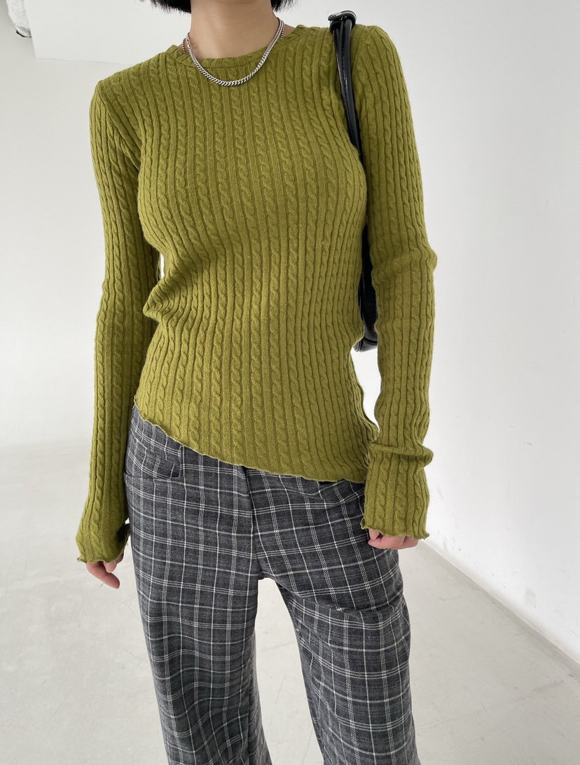 REIZ韓國代購㊣女裝新品時尚推薦熱賣休閑人氣針織衫麻花針織REIZ針織衫