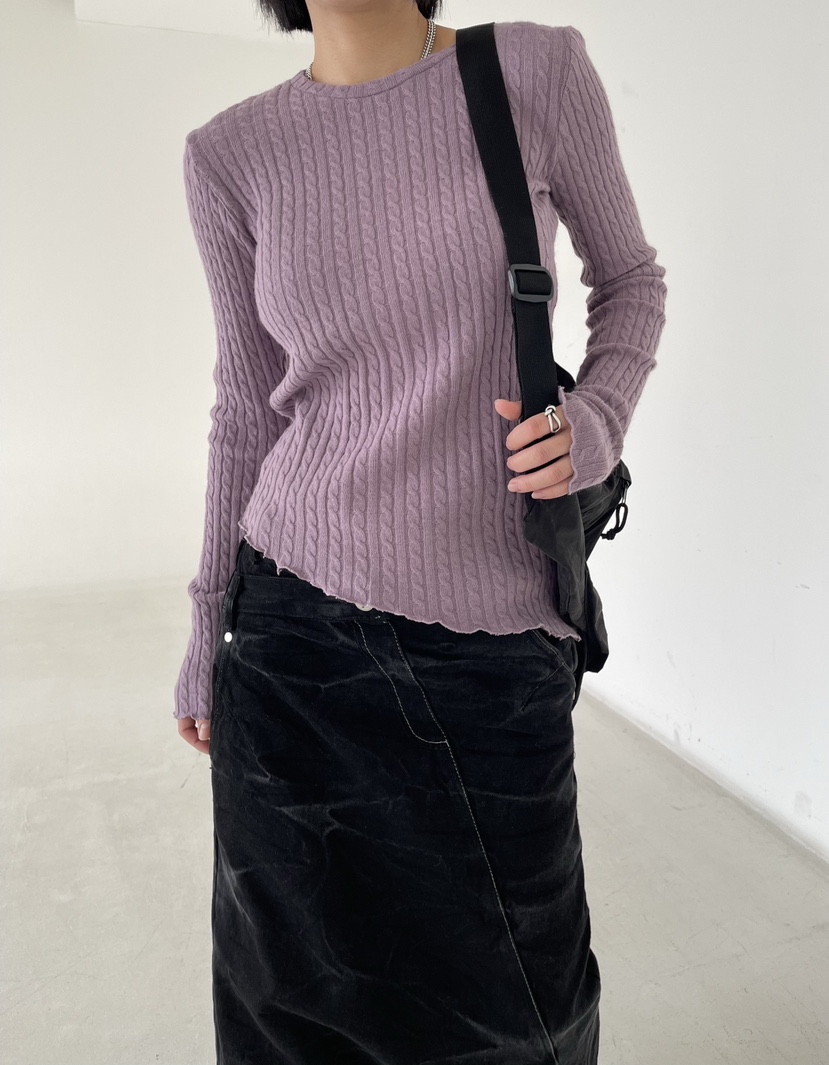 REIZ韓國代購㊣女裝新品時尚推薦熱賣休閑人氣針織衫麻花針織REIZ針織衫