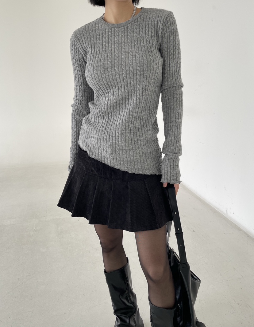 REIZ韓國代購㊣女裝新品時尚推薦熱賣休閑人氣針織衫麻花針織REIZ針織衫