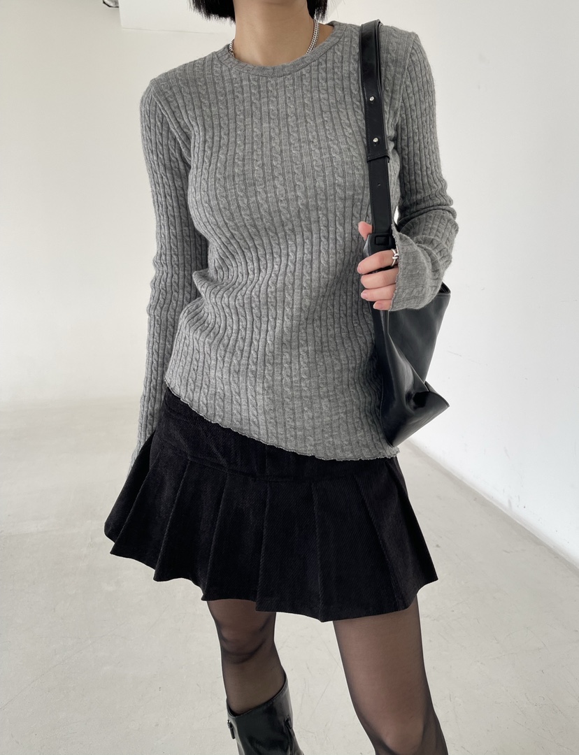 REIZ韓國代購㊣女裝新品時尚推薦熱賣休閑人氣針織衫麻花針織REIZ針織衫