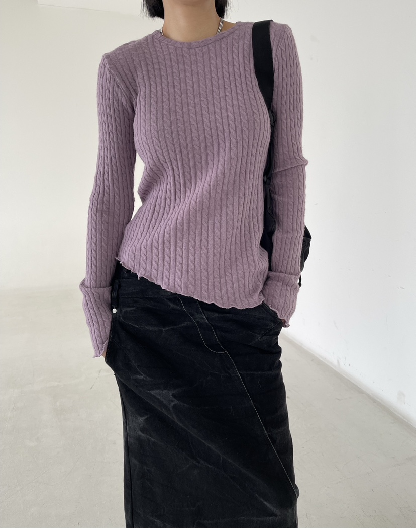 REIZ韓國代購㊣女裝新品時尚推薦熱賣休閑人氣針織衫麻花針織REIZ針織衫