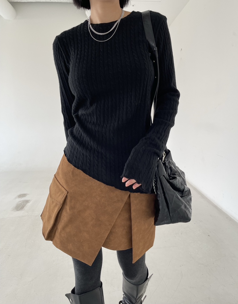 REIZ韓國代購㊣女裝新品時尚推薦熱賣休閑人氣針織衫麻花針織REIZ針織衫