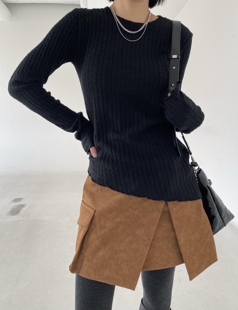 REIZ韓國代購㊣女裝新品時尚推薦熱賣休閑人氣針織衫麻花針織REIZ針織衫