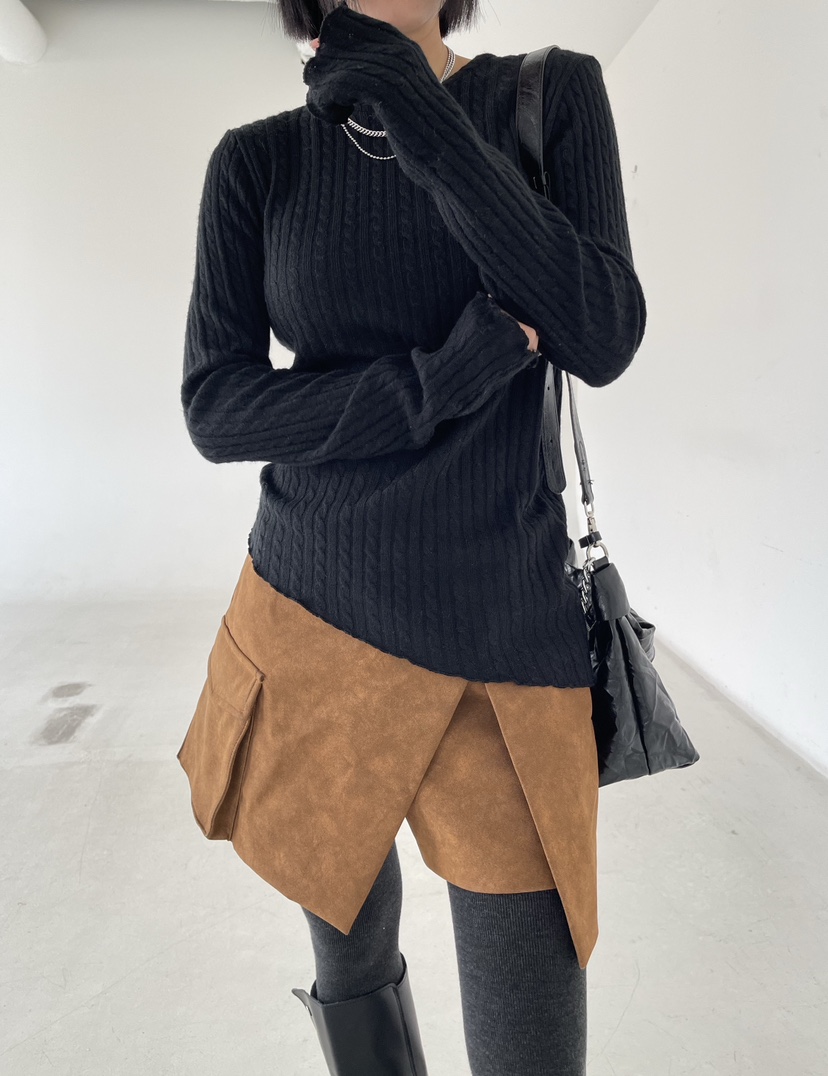 REIZ韓國代購㊣女裝新品時尚推薦熱賣休閑人氣針織衫麻花針織REIZ針織衫