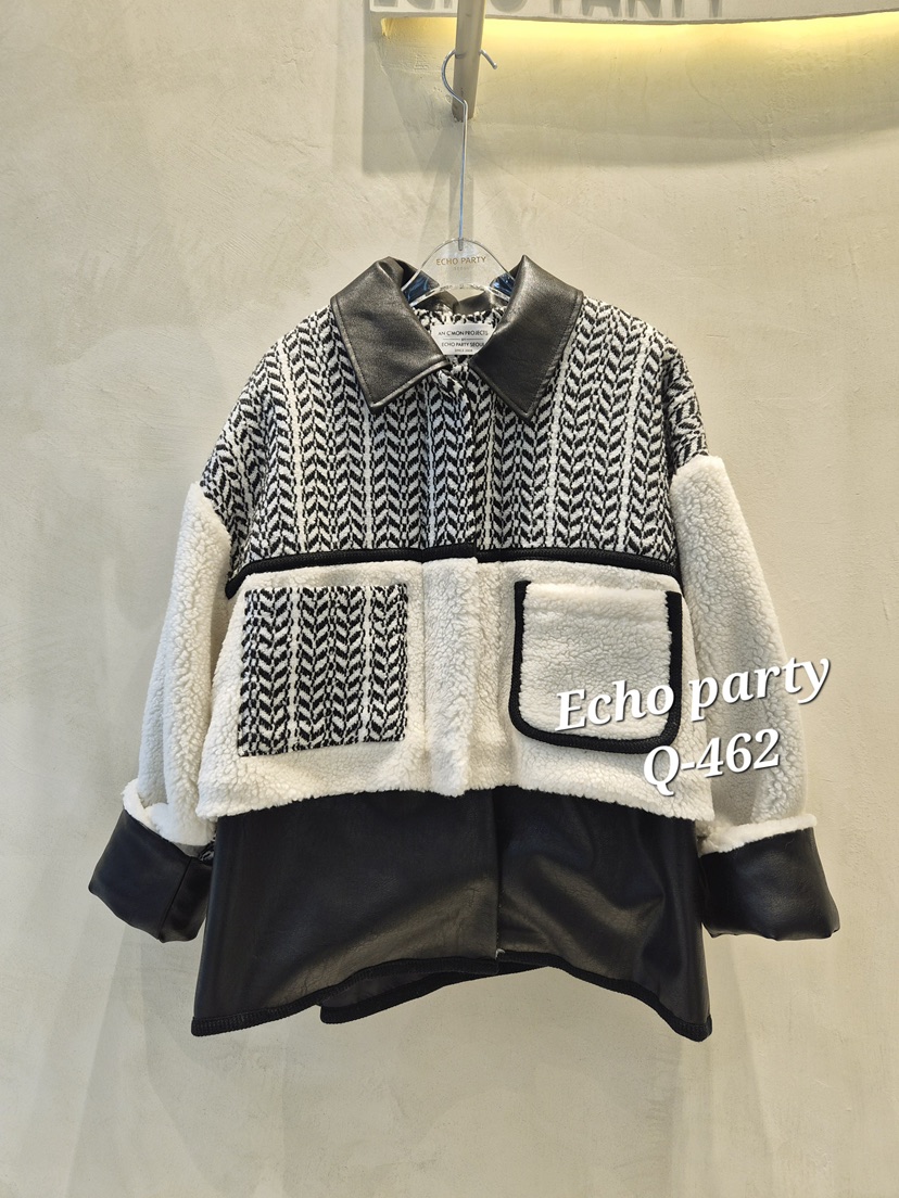 ECHOPARTY韓國直郵㊣女士新品人氣25秋冬推薦時尚職業熱賣夾克ECHOPARTY夾克圖色1