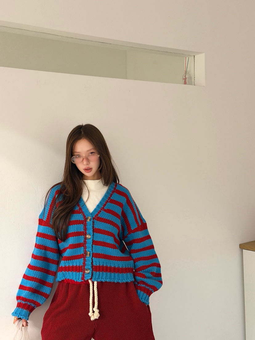 MAISONDEGLORY東大門㊣直郵女裝新品休閑針織衫不含內搭開衫MAISON DE GLORY針織衫圖色1