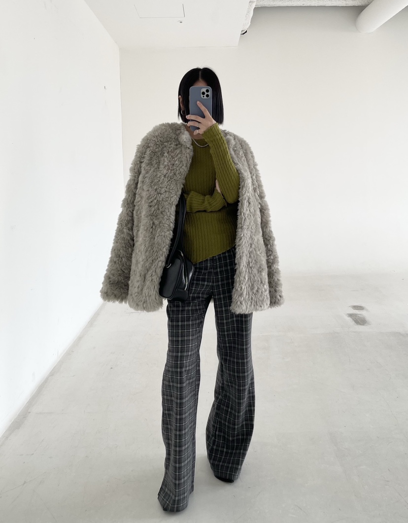 REIZ韓國代購㊣女士新品休閑熱賣真品時尚25秋冬職業短款大衣REIZ短款大衣