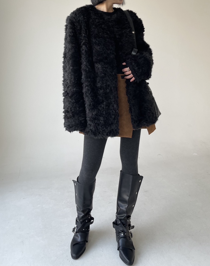 REIZ韓國代購㊣女士新品休閑熱賣真品時尚25秋冬職業短款大衣REIZ短款大衣