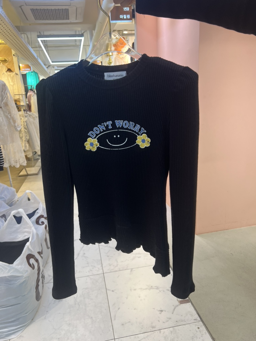 BLUE BANANA東大門㊣代購女裝新款休閑熱賣推薦職業長袖T恤BLUE BANANA長袖T恤圖色2