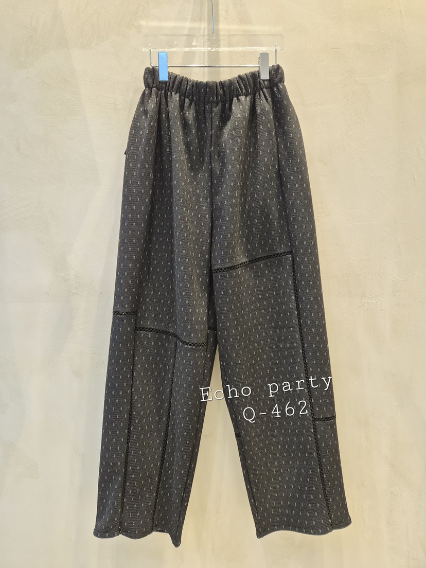 ECHOPARTY韓國代購㊣女士新品25秋冬熱賣真品職業休閑褲貂皮ECHOPARTY休閑褲圖色1